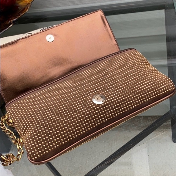 Burberry Brown Studded Crossbody Bag with Gold Hardware - Picture 4 of 10